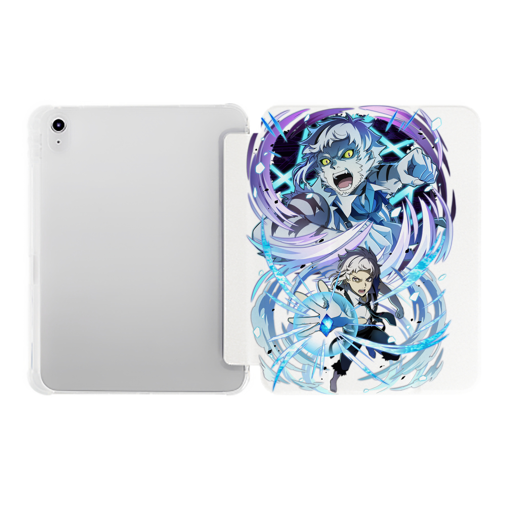 （画像用） 文豪ストレイドッグス Bungo Stray Dogs IPad ケース ペン収納付き 三つ折りスタンド PUレザー×シリコン 対応機種9.5/10.5/10.9インチ